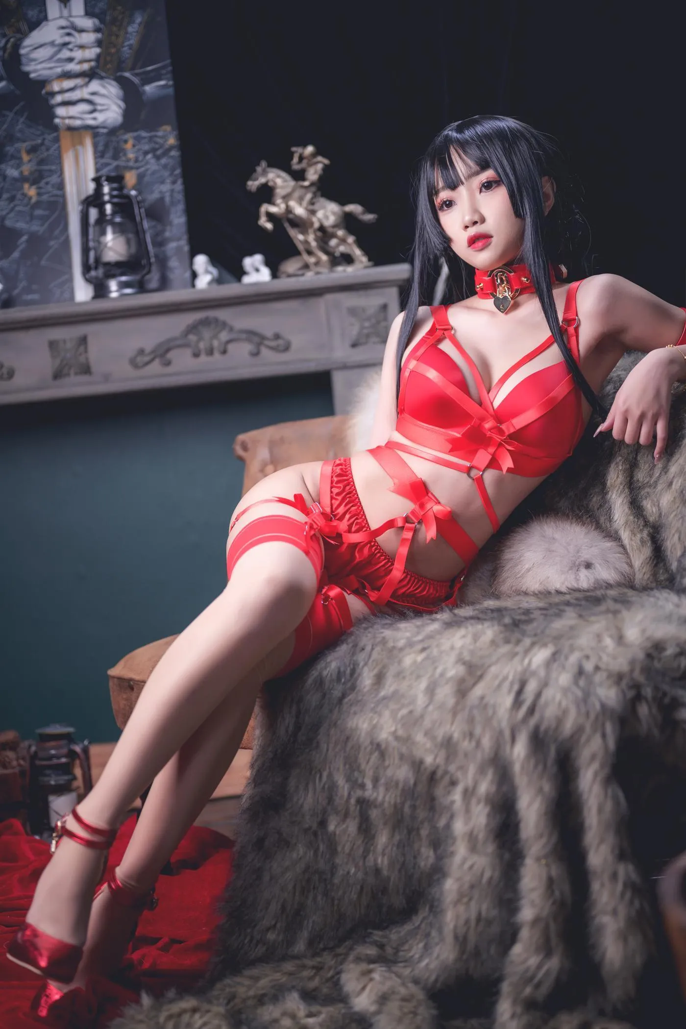鬼畜瑶在不在w – NO.22 红色束缚 [44P]插图1